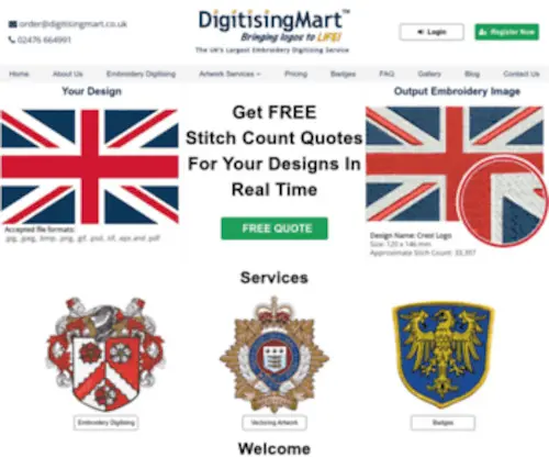 Digitisingmart.co.uk(Embroidery Designs) Screenshot