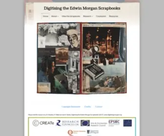 Digitisingmorgan.org(Edwin Morgan Scrapbooks) Screenshot