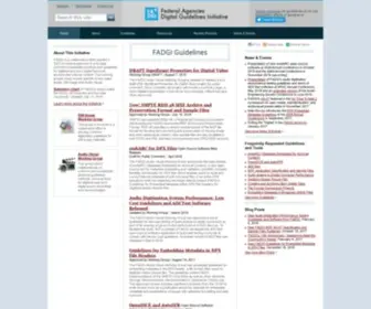 Digitizationguidelines.gov(Federal Agencies Digital Guidelines Initiative) Screenshot