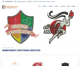 Digitizingworks.com(#1 Embroidery Digitizing into DST PES EMB And Vector Art AI PDF) Screenshot