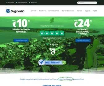 Digiweb.ie(1000Mbps Fibre Broadband from Digiweb) Screenshot