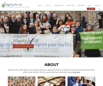 Dignityforall.ca(Dignity for All) Screenshot