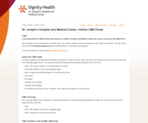 Dignityhealthcme.org(Dignity Health) Screenshot