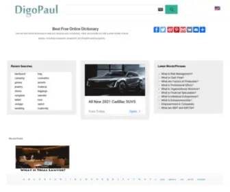 Digopaul.com(Best free online dictionary) Screenshot