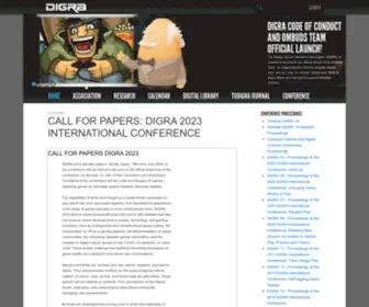 Digra.org(Digital Games Research Association) Screenshot