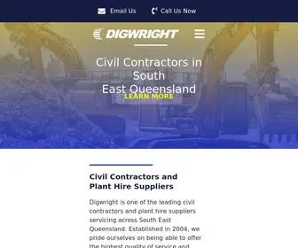 Digwright.com.au(Civil Contractors in South East Queensland) Screenshot