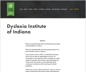 Diin.org(Dyslexia Institute of Indiana) Screenshot