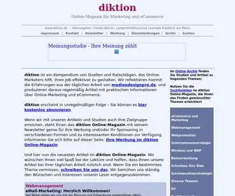 Diktion.de(Online-Magazin für Marketing und eCommerce) Screenshot