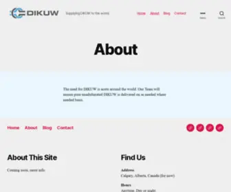 Dikuw.ca(Supplying DIKUW to the world) Screenshot