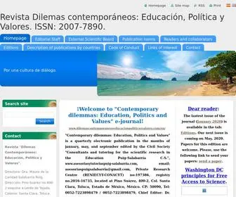 Dilemascontemporaneoseducacionpoliticayvalores.com(Sobre la Revista) Screenshot