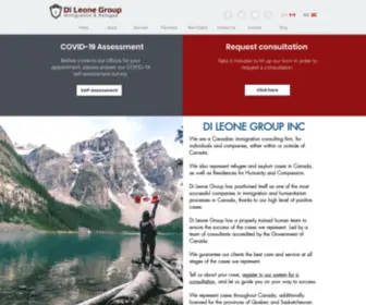 Dileonegroup.com(Di Leone Group Immigration & Refugee) Screenshot