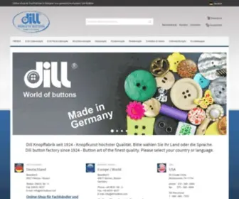 Dill-Buttons.com(Dill Knöpfe für Fachhändler und Designer) Screenshot