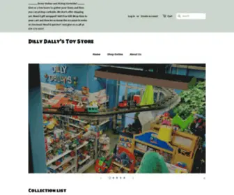 Dillydallys.com(Dilly Dally's Toy Store) Screenshot