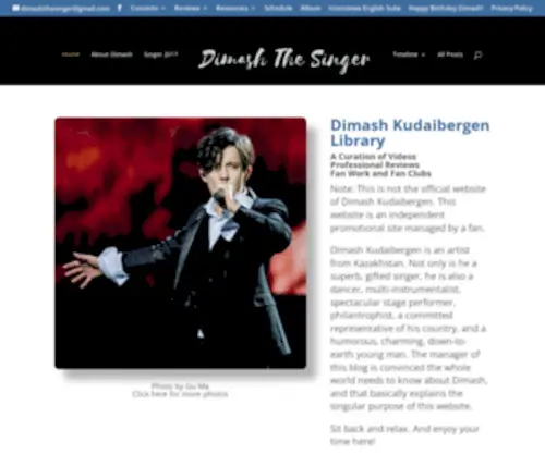 Dimashthesinger.com(Dimash The Singer) Screenshot