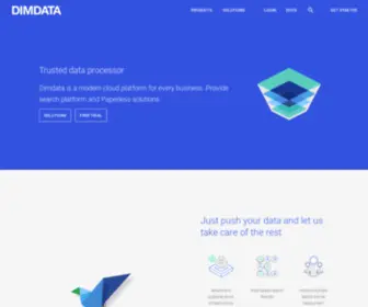 Dimdata.com(Search as a service for multipurpose) Screenshot