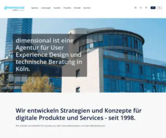 Dimensional.de(Wir entwickeln Strategien und Konzepte für digitale Produkte und Services) Screenshot