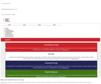 Dimensiongroup.co.in(Dimension Securities and Financial Solutions) Screenshot