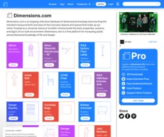 Dimensions.com(Database of Dimensioned Drawings) Screenshot