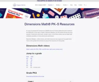 Dimensionsmath.com(Singapore Math) Screenshot