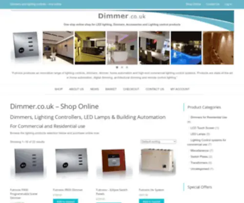 Dimmer.co.uk(Dimmers and lighting controls) Screenshot