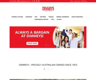 Dimmeys.com.au(Dimmeys) Screenshot