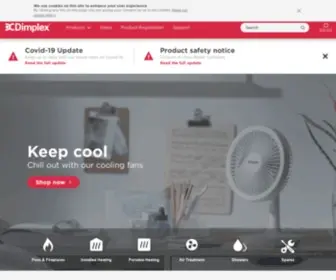 Dimplex.co.uk(Electric Heating & Air Treatment For The Home) Screenshot