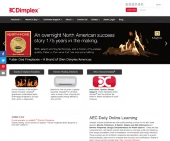 Dimplex.com(Electric Fireplace & Heating Solutions) Screenshot