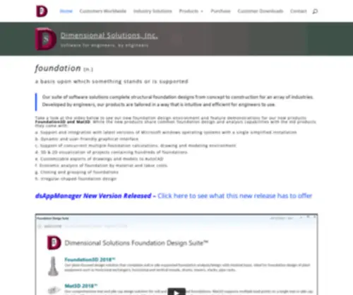 Dimsoln.com(Dimensional Solutions) Screenshot