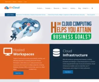 Dincloud.com(DinCloud is cloud services provider that offers Hosted Workspaces (cloud desktops)) Screenshot