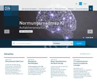 Din.de(Deutsches Institut für Normung) Screenshot