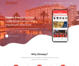 Dineazy.com(AppCo app landing page template or product landing page template) Screenshot