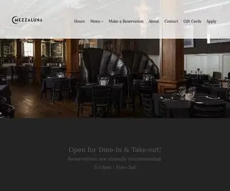 Dinemezzaluna.com(Mezzaluna) Screenshot