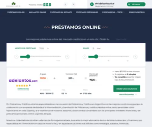 Dinerohoy.com.ar(Préstamos Online (al 0 %) Rapidos (10 Min)) Screenshot