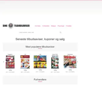 Dinetilbudsaviser.dk(Seneste tilbudsaviser) Screenshot