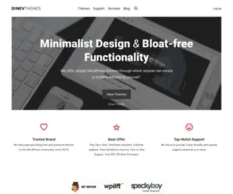 Dinevthemes.com(Premium WordPress Themes with Minimalist Design & Bloat) Screenshot
