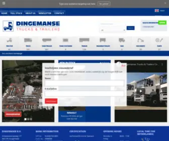 Dingemanse.nl(Dingemanse Trucks & Trailers) Screenshot