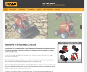 Dingo.co.nz(Home of the no.1 selling mini diggers) Screenshot