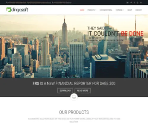 Dingosoft.com.au(Dingosoft accounting solutions built on the Sage 300 platform inc) Screenshot