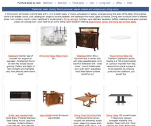 Dining-Room-Furniture-Stores.com(Traditional rustic country french provincial casual mission and contemporary dining rooms) Screenshot