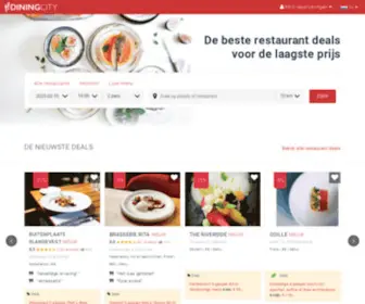 Diningcity.nl(Gegarandeerd de laagste prijs bij restaurants) Screenshot