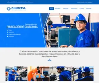 Dinmetsa.com.pe(Fabricante de Conexiones Industriales de acero inoxidable) Screenshot