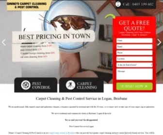 Dinnoscarpetcleaningandpestcontrol.com.au(Cheap Carpet Cleaning Brisbane) Screenshot