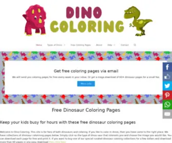 Dinocoloring.com(Dinosaur Coloring Pages) Screenshot