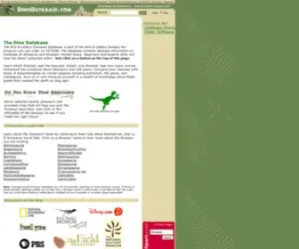 Dinodatabase.com(Hundreds of dinosaurs and dinosaur related topics) Screenshot