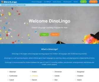 Dinolingo.com(Dino Lingo) Screenshot