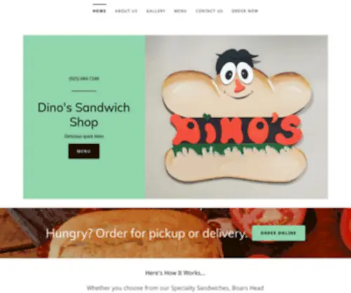 Dinosbrentwood.com(Dino's Sandwich Shop) Screenshot