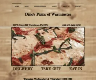 Dinospizzaofwarminster.com(Dino's Pizza of Warminster) Screenshot