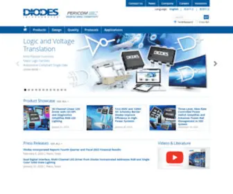Diodes.com(Diodes Incorporated) Screenshot
