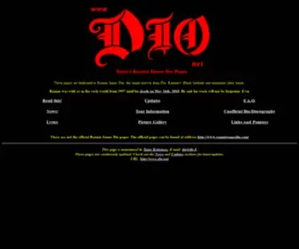 Dio.net(Tapio's Ronnie James Dio Pages) Screenshot