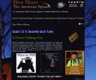 Dionmooreghosttours.com(Secrets of St) Screenshot